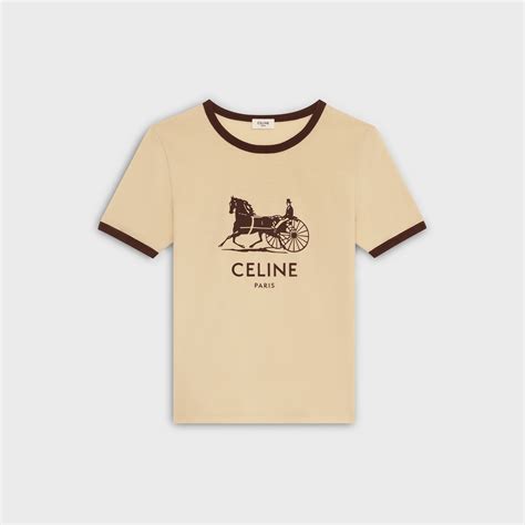 celine t shirt brown|Celine ready to wear shirts.